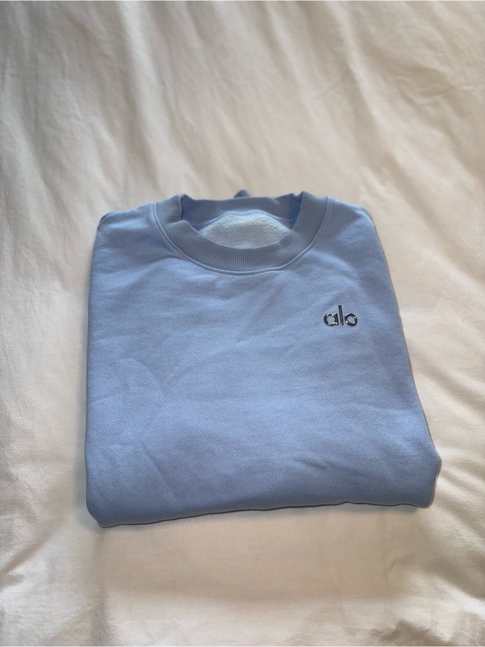 Alo Light Blue Crewneck Sweatshirt